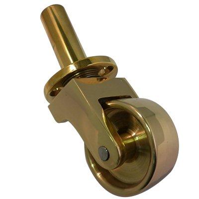 Spinet Piano Brass Caster Wheel 1-3/8 Dia. with Socket - Gemm